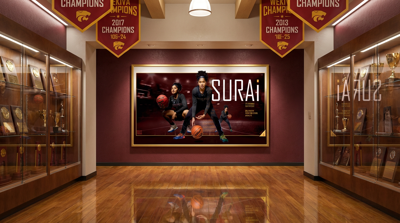 Surai Lumsden portrait displayed in The Hall of Fame